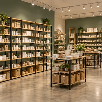 Retail shelving, fixtures, and business contents