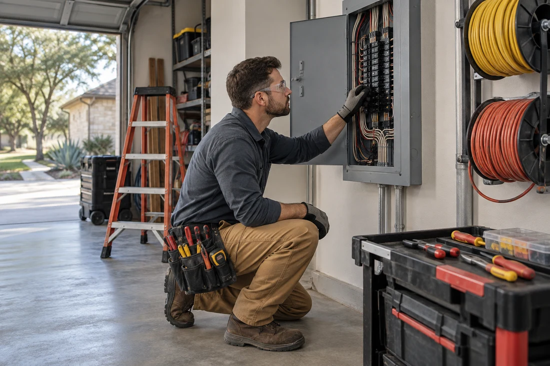 Electrical Contractors working with trade equipment