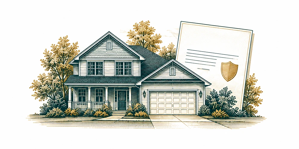House and homeowners policy illustration